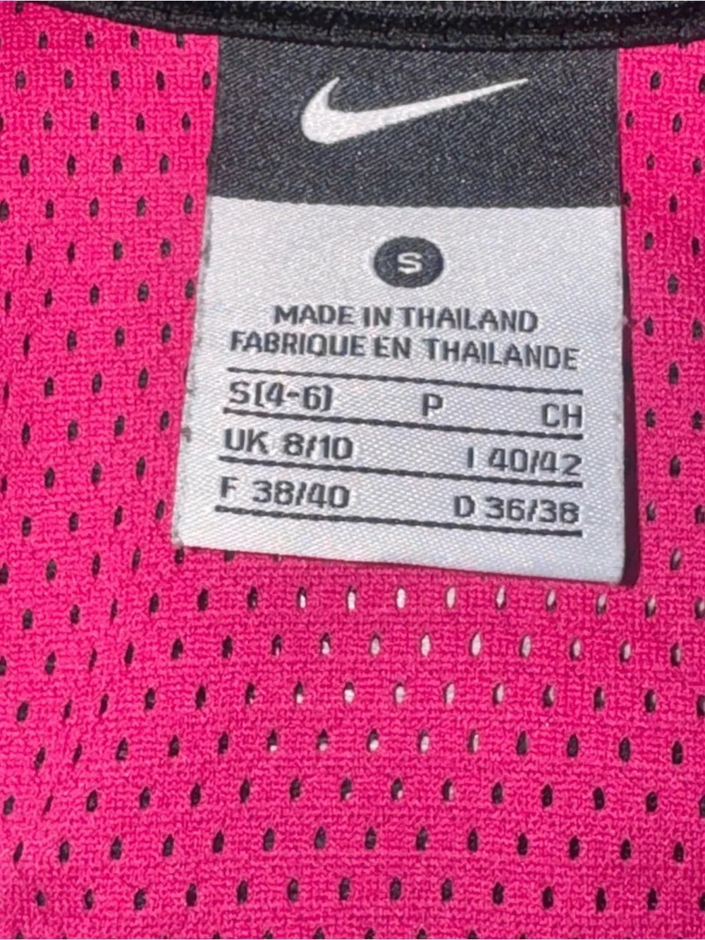 Nike Small DriFit Reversible Tank Top Pink Green White Black Mesh Excellent